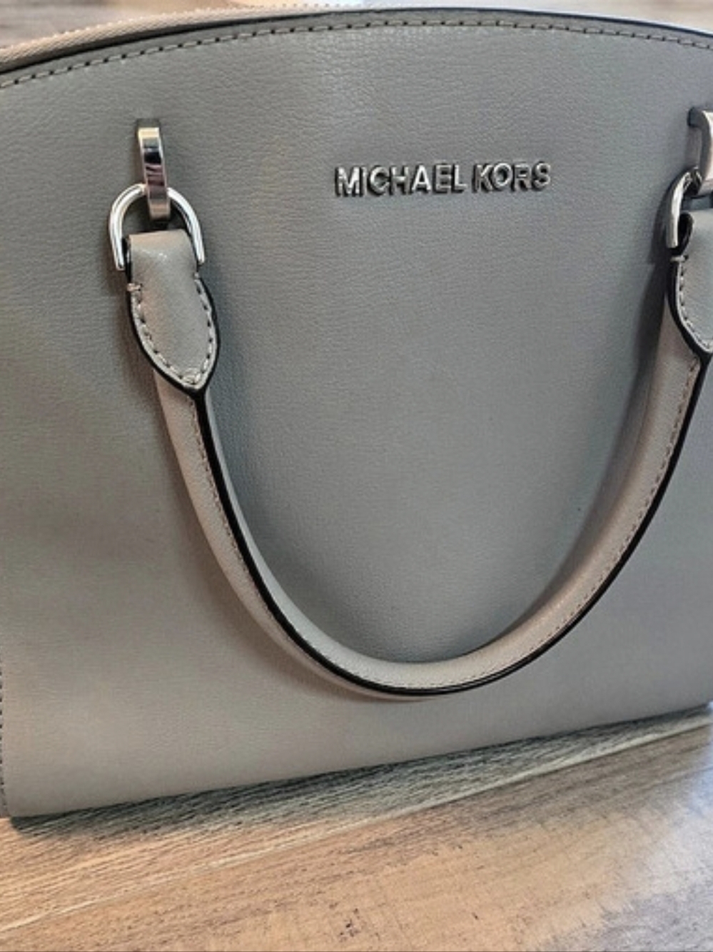 Michael Kors Cindy Dome Crossbody Satchel Gray